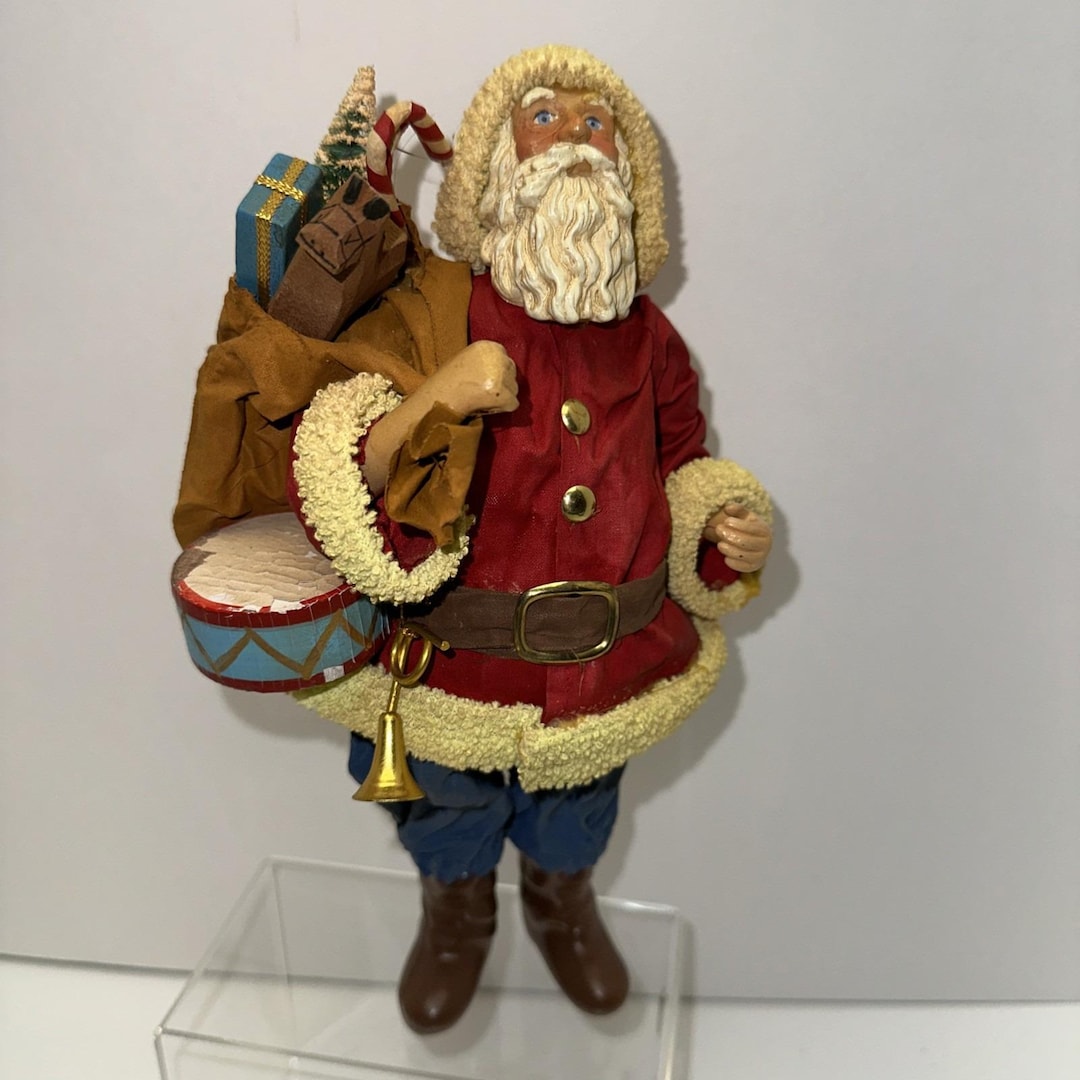 Possible Dreams Clothtique Santa With Toys 1986 Fabric Mache - Etsy
