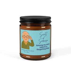 Funny Candle Old Man Lost Thought  Soy Candle Relaxing Home Decor Gift Lovers Self-Care Fun Aromatherapy