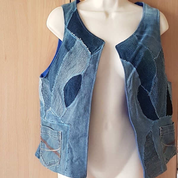 Denim Waistcoat Etsy UK