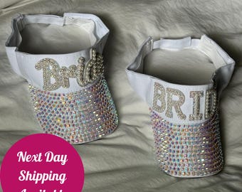 Rhinestone Bride Baseball Cap: Pearl & Sequin Bridal Hat