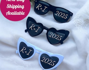 Personalized Heart Sunglasses: Custom Wedding Party Favors