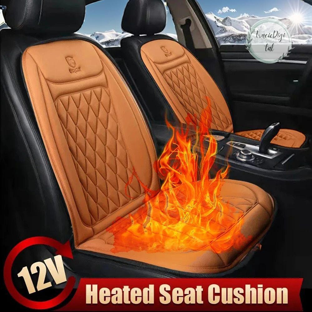 Winter Heated Car Seat Cushion Heated Car Rear Seat Cushion Warm Truck  Electric Heating Single Car Seat Cushion 12V or 24V