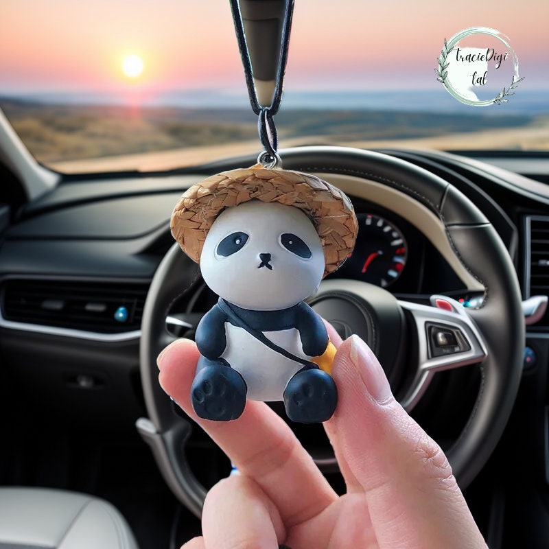 8 teile/satz niedlichen Panda Auto Dekoration Armaturen brett Spielzeug Auto  Auto DIY Cartoon Ornament Innenausstattung