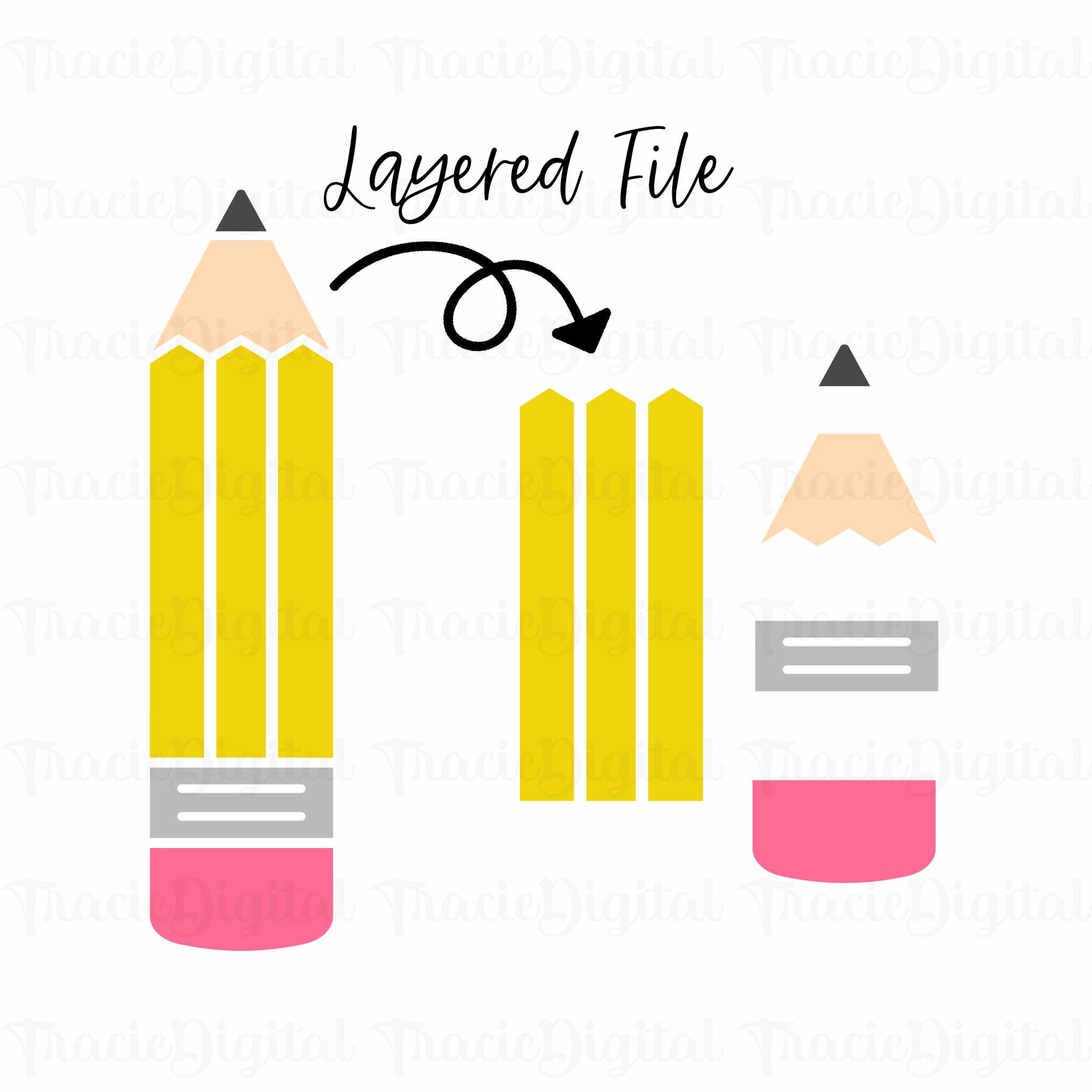 Pencil SVG, Pencil Png, Pencil Clipart, Vector Pencil, School Pencil
