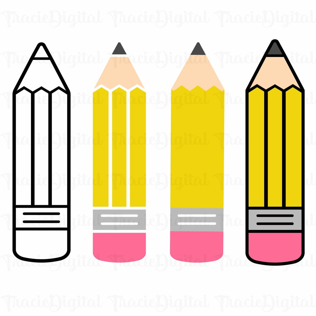 Pencil SVG Pencil Png Pencil Clipart Vector Pencil School Etsy