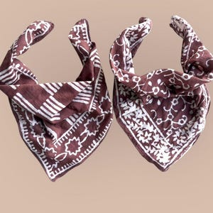 Set of 2 Organic Cotton Bandana Bandana Scarf, Paisley Design Scarf, Vibrant Color, High-Quality, Winter Scarf