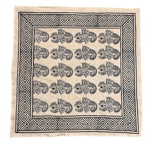 Hand printed bandana,Neckkerchief,Handkerchief,Necktie made with natural colours gift item