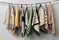 Set of 10 Hand printed bandana,Neckkerchief,Handkerchief,Necktie made with natural colours gift item product logo