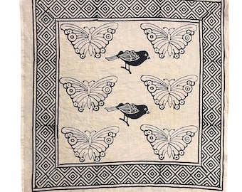 Hand printed bandana,Neckkerchief,Handkerchief,Necktie made with natural colours gift item