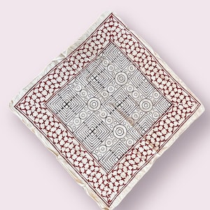 Hand printed bandana,Neckkerchief,Handkerchief,Necktie made with natural colours gift item