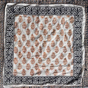 Hand printed bandana,Neckkerchief,Handkerchief,Necktie made with natural colours gift item