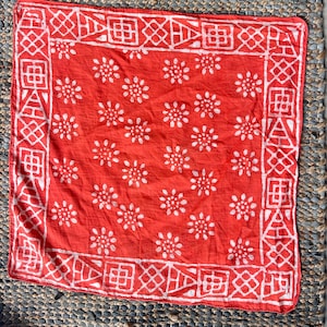 Hand printed bandana,Neckkerchief,Handkerchief,Necktie made with natural colours gift item