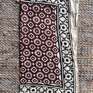 Hand printed bandana,Neckkerchief,Handkerchief,Necktie made with natural colours gift item