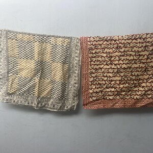 Handtryckt bomullsbandanaset, naturfärgad slips, ekologiska färger bild 2
