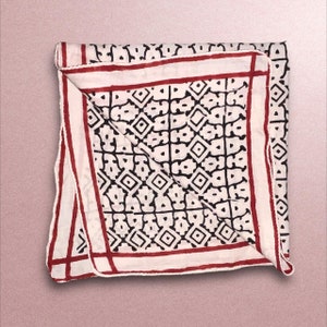 Hand printed bandana,Neckkerchief,Handkerchief,Necktie made with natural colours gift item
