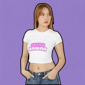 Super Kawaii Baby Tee | Y2K Crop Top | Kawaii Aesthetic Cropped T-Shirt