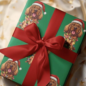 Bloodhound Christmas Wrapping Paper | Bloodhound Holiday Gift Wrap Bloodhound Lover Christmas Bloodhound Gift Wrap | Two Sizes Available