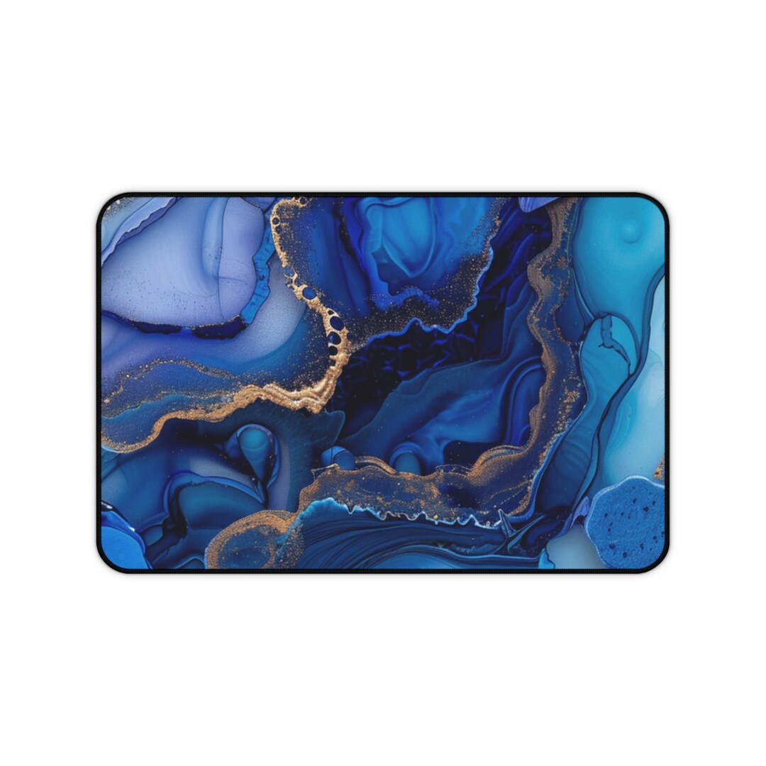 Blue Mosaic Desk Mat 12 X 18, Office Desk Accessory, Workspace Decor ...