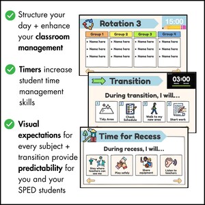 Daily Slides With Timers for Special Education | Editable Google Slides ...