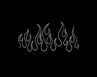 FLAMMEN Aufkleber, Vinyl Sticker (Custom), +1 Geschenk Aufkleber