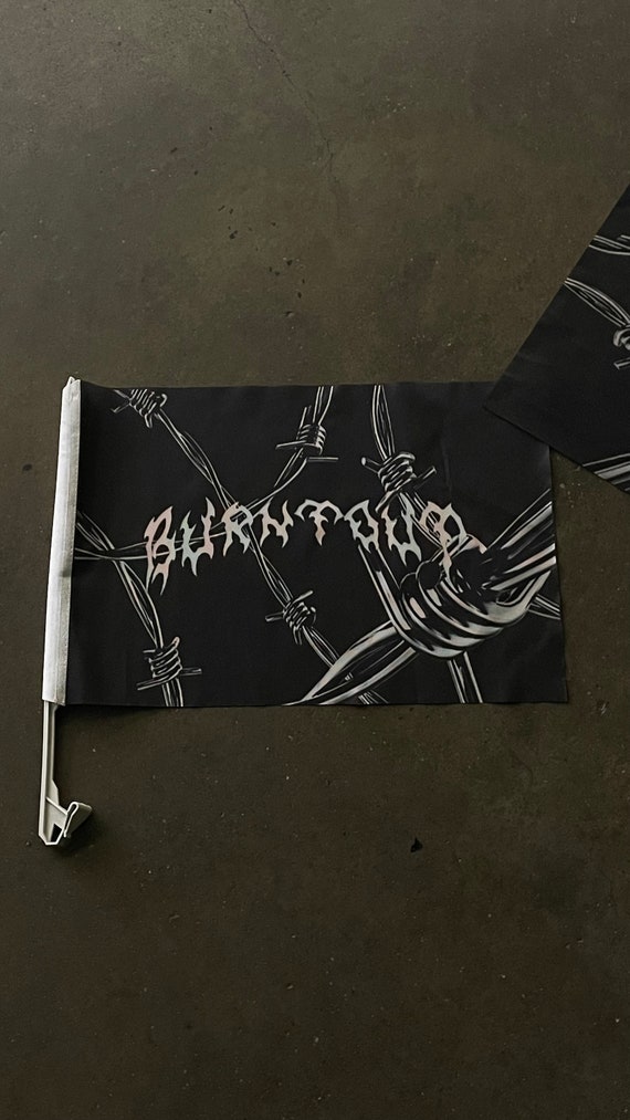 Burntout Car Window Flag
