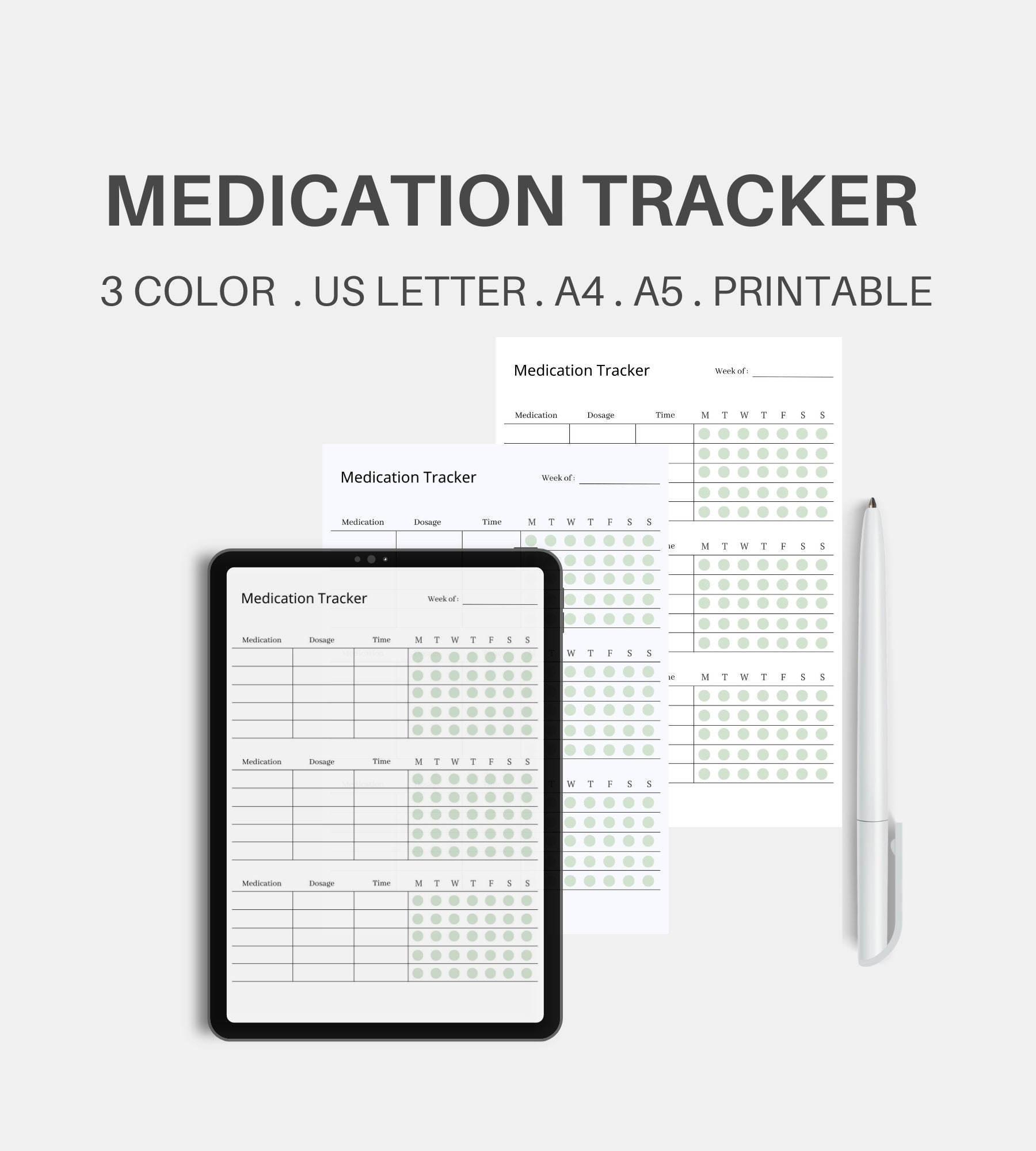 Medication Medication Planner Medication Tracker Etsy
