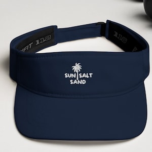 Navy Blue Sun Visor, Sun Salt Sand Hat for Women, Summer Visor, Ocean Cap for Ladies