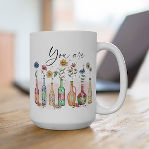 You Are Loved Floral Mug, Christian Affirmations, Inspirational Gift