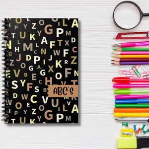 Cuaderno Espiral ABC, Cuaderno Alfabeto, Cuaderno Escolar, Regalo para Niño, Cuaderno Pequeño, Diario ABC, Cuaderno Línea Reglada, Regalo de Cumpleaños