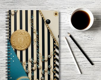 Polka Dots Notebook, Stripes Notebook, Polka Dots and Stripes, Journal, Unique Design Notebook, Unique Notebook
