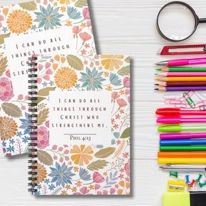 Floral Christian Journal – Scripture Notebook, Faith Gift