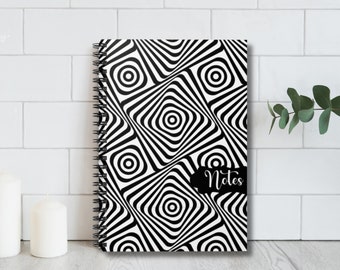 Black and White Notebook Journal for Teacher Appreciation Gift, Spiral Notebook Journal, School Notebook Diary