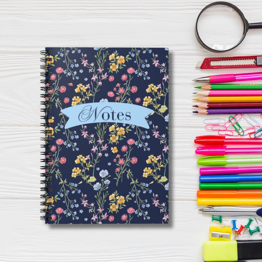 Beautiful Floral Softcover Spiral Notebook Journal, Bible Journaling ...