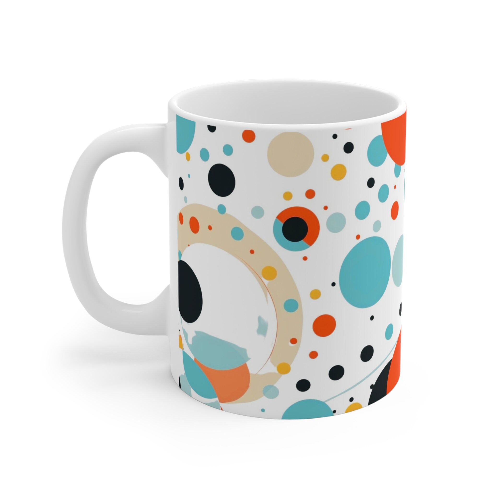 Modern Polka Dot Personalized Travel Mug