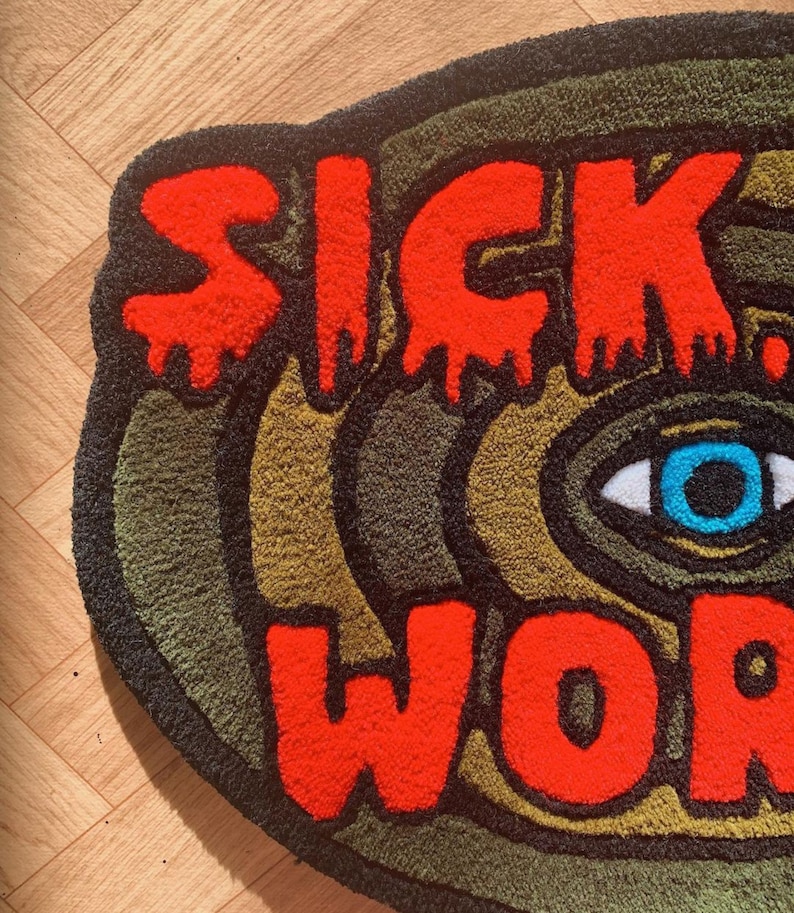 Sick Sad World Logo Rug Hand Tufted Daria Cartoon Rug Kids Etsy
