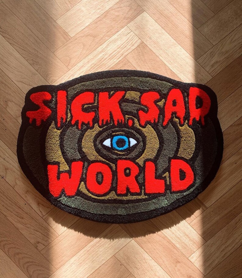 Sick Sad World Logo Rug Hand Tufted Daria Cartoon Rug Kids Etsy