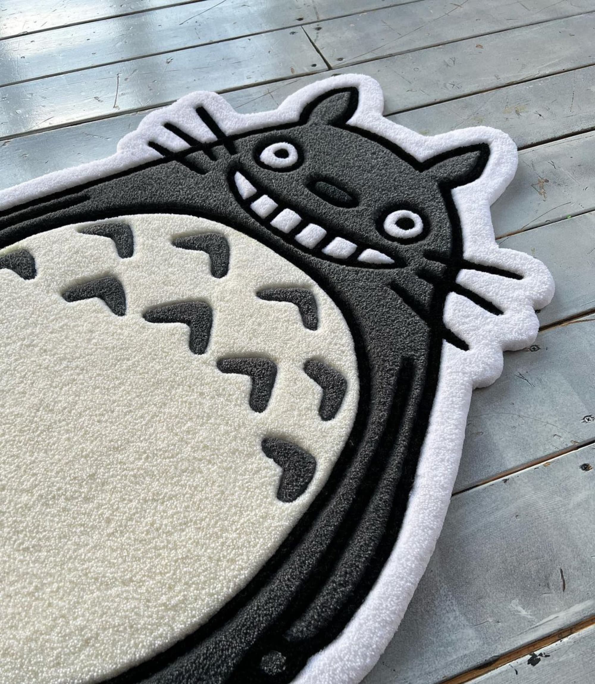 Hand Tufted Rug Anime Totoro Rug, Modern Area Rug, Gift for Anime