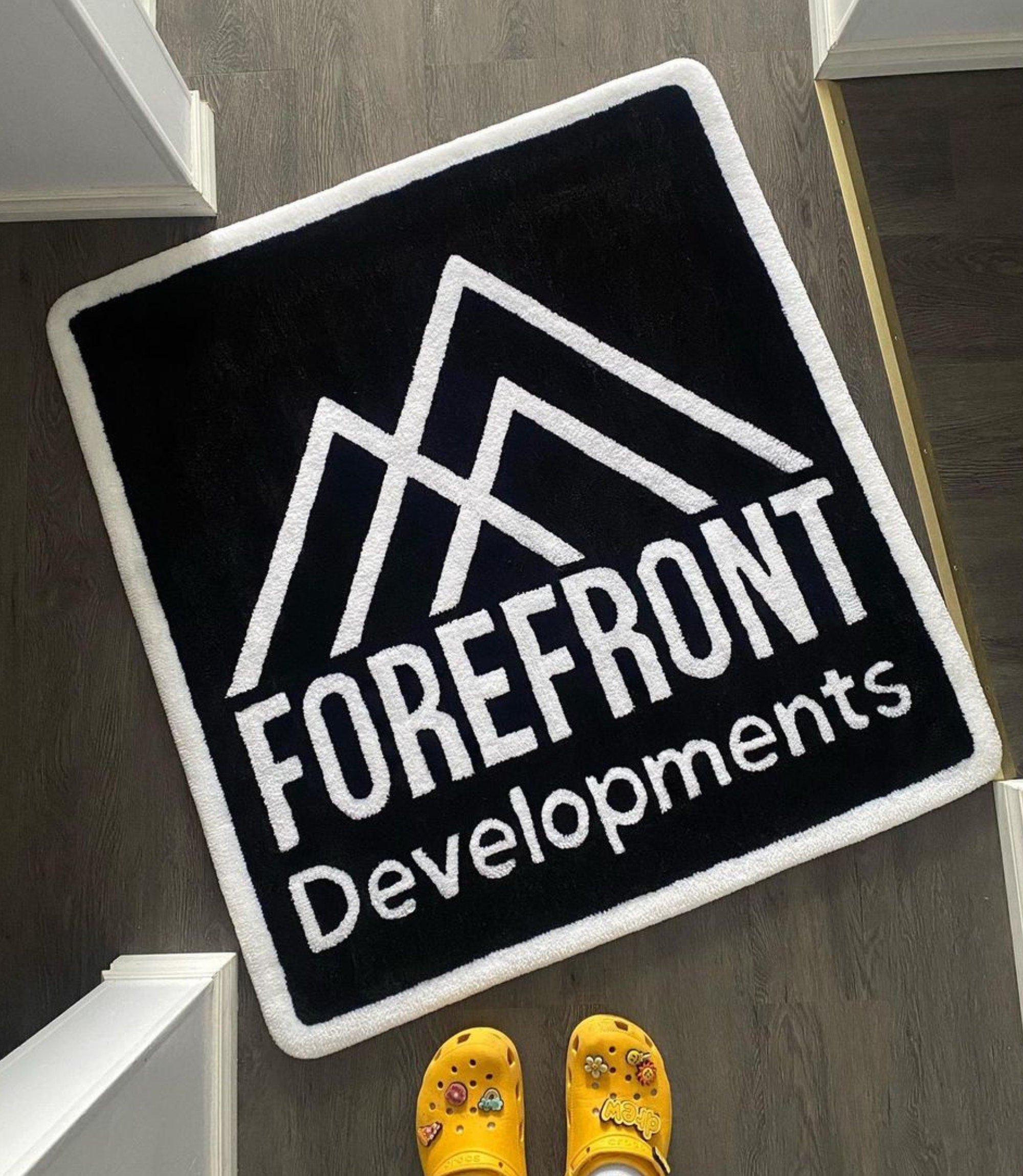 Custom Logo Rug Handmade Tufted Area Rug, Personalized Doormat