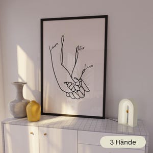 Personalisierbares Familienposter, Familie Poster, Poster mit Namen, Geschenkidee, personalisiertes Geschenk, zur Geburt, zum Geburtstag Bild 3