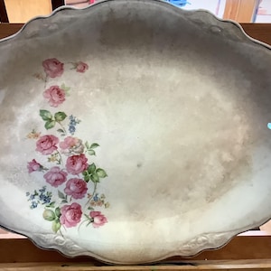 Vintage Homer Laughlin-schotel met bloemdessin en gouden rand/verzameling/servies