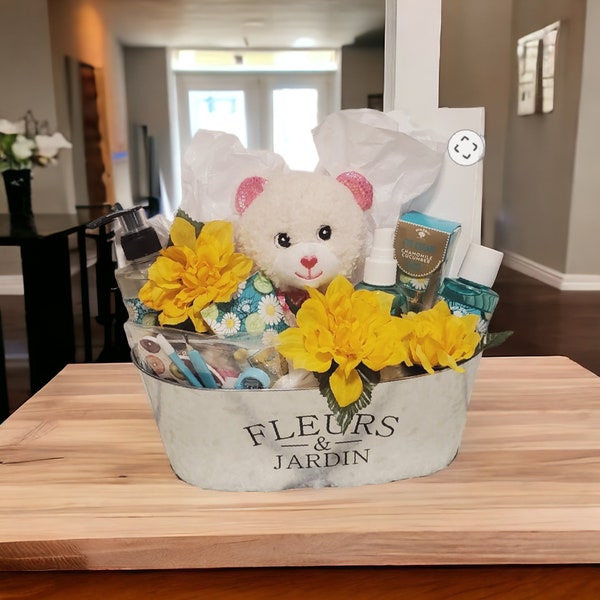 Basket For Her Easter Baskets For Her Mothers Day Gift Coworker Gift  Basket for Moms Gift For Her Spa Day Kit With Custom Bow Free Card