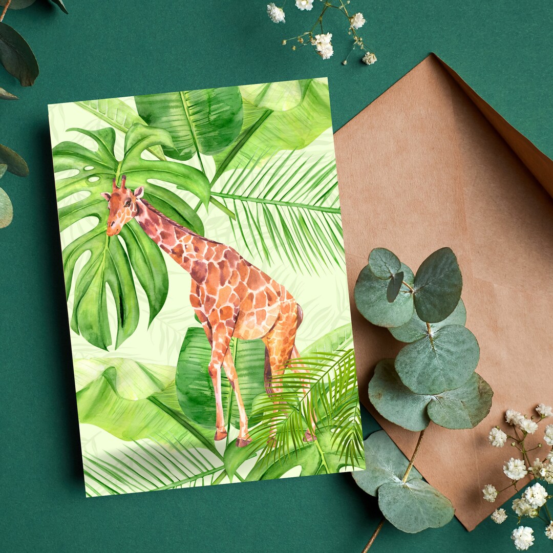 Greenery Thank You Card Baby Shower Greeting Card Baby Etsy