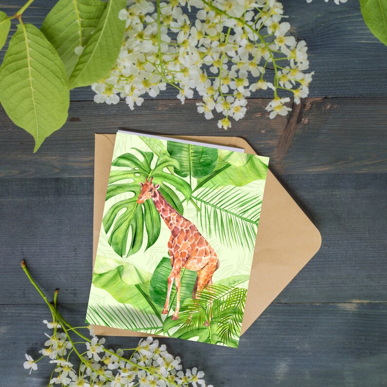 Greenery Thank You Card Baby Shower Greeting Card Baby Etsy