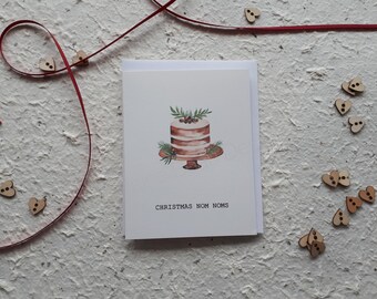 Sweet Christmas festive graphics printed onto shimmery pearlescent card with seasonal wording. Perfect for friends, family, neighbours, boss