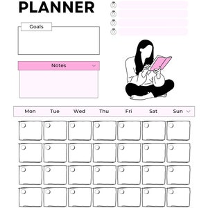 Monthly Planner, Instant Download, Minimalistic Girly Planner, Organizing Planner, Printable Planner