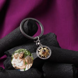 Cadeau personnalisé pour maman, papa, projection porte-clés, porte-clés photo personnalisé pour femme, cadeau d&#39;anniversaire pour ami, mari petit ami
