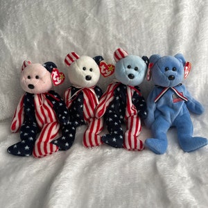 TY Patriotic Beanie Baby Bears