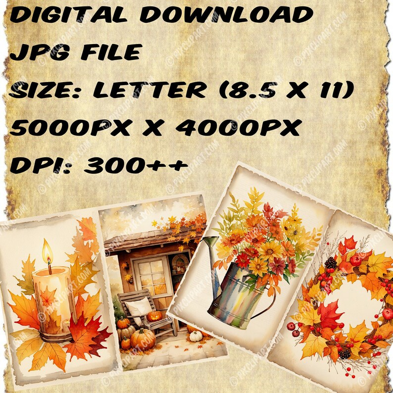 Cozy Autumn Memories: Printable Junk Journal Kit, Fall Junk Journal ...