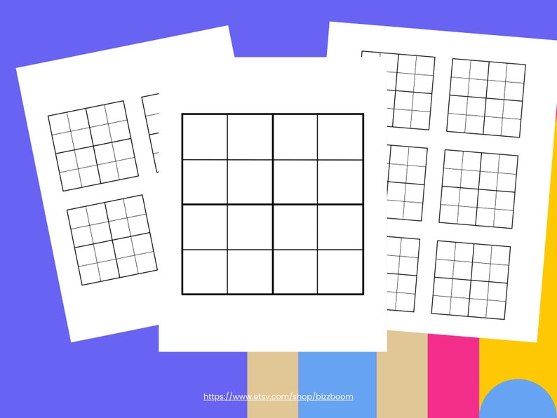Blank Sudoku Pages. Printable Sudoku Grids. Printable Blank Sudoku