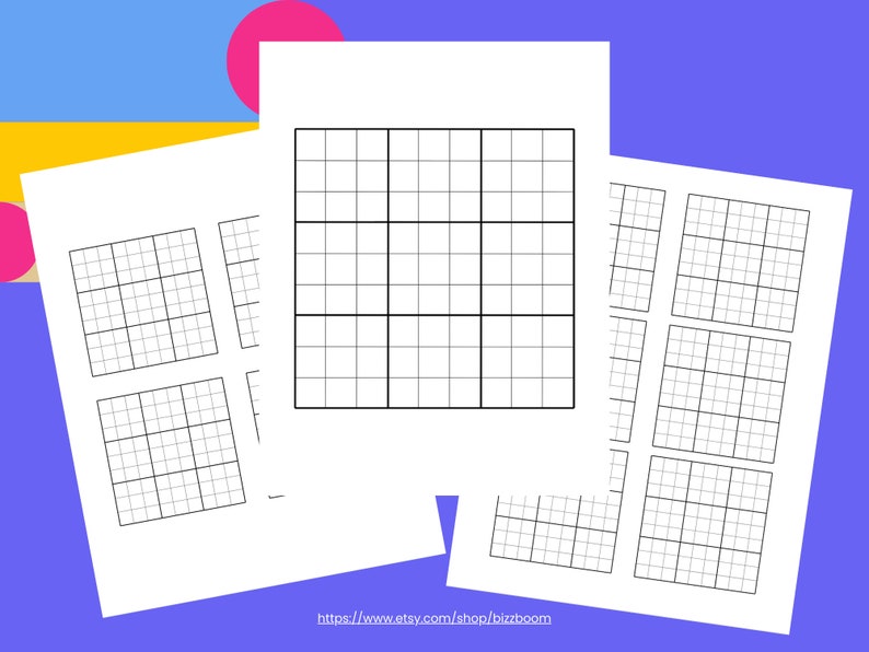 Blank Sudoku Pages. Printable Sudoku Grids. Printable Blank Sudoku ...